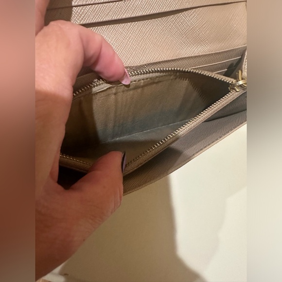 Prada Tan Saffiano Continental Double Snap Wallet - Picture 7 of 14